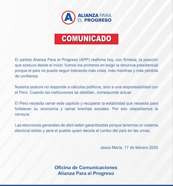 Comunicado de APP.