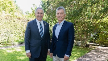 El embajador Marc Stanley junto a Mauricio Macri