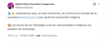 El senador Robert Daza expresó