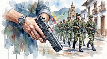 Porte de armas en Colombia con presencia de fuerzas militares