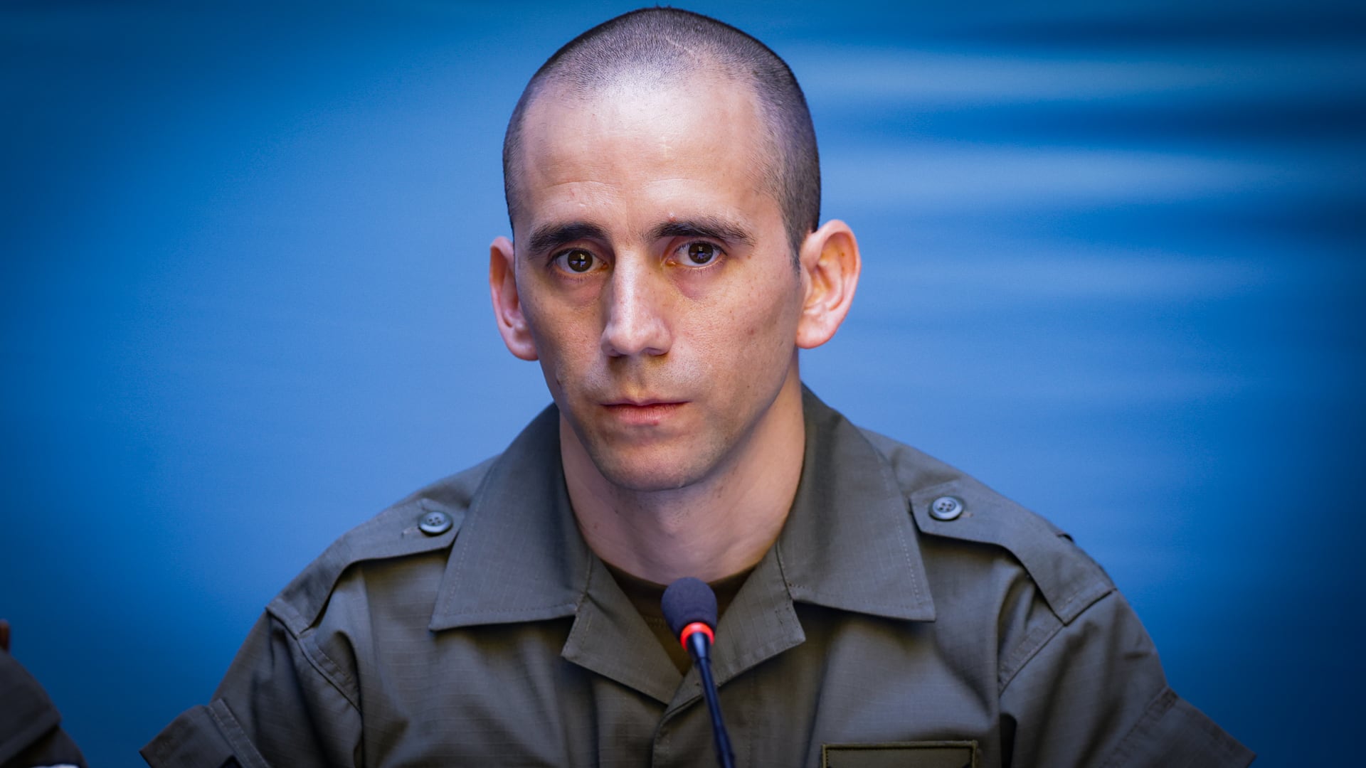 El gendarme argentino en conferencia de prensa (RS Fotos)