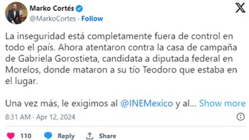 Marko Cortés responde tras agresión