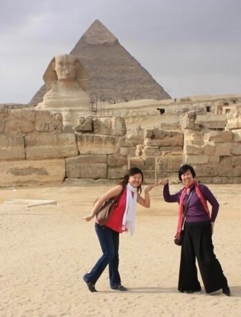 Karina Gao y su madre,