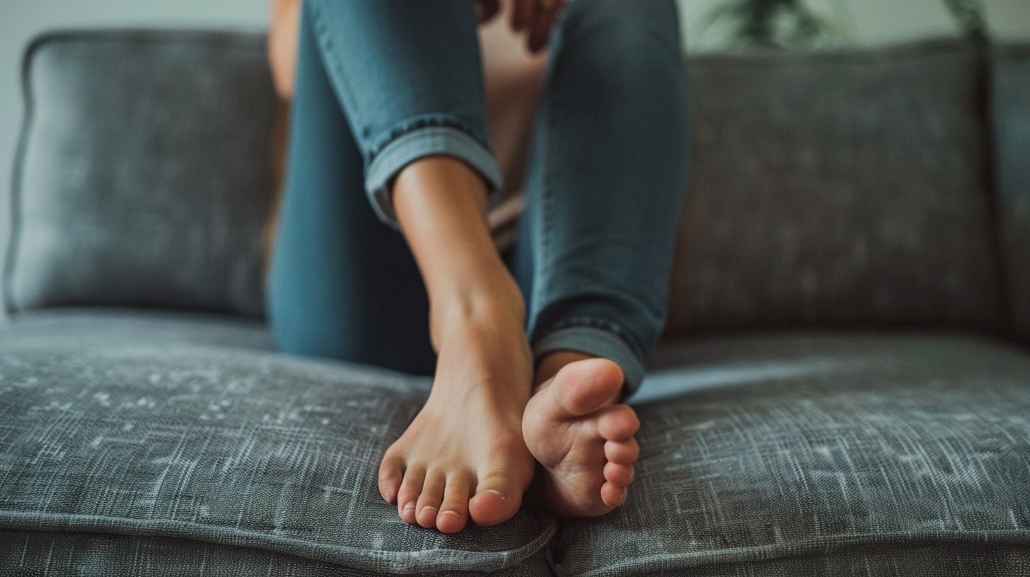 Los microbios de las medias pueden transferirse a zapatos, camas y sofás, incrementando el riesgo de contagio de pie de atleta (Imagen Ilustrativa Infobae)