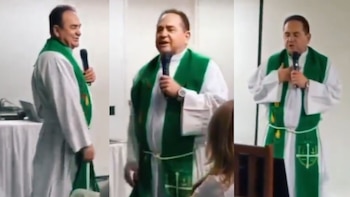 Video viral muestra a sacerdote