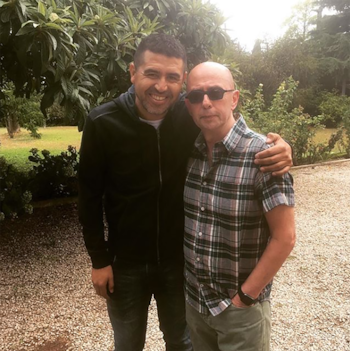 Con Juan Román Riquelme, admiración mutua