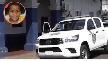 Menor de 7 años, Javieris Hurtado, fue localizada por la Policía Nacional tras activarse el protocolo de búsqueda en Chitré (Foto cortesía Telemetro).