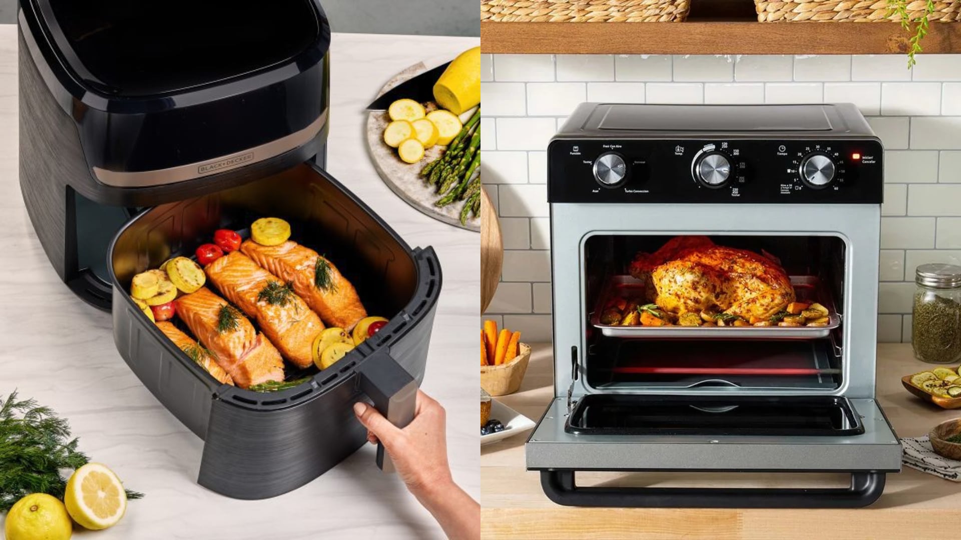 Los dos aparatos son muy comunes en las cocinas por su utilidad para cocinar diferentes recetas. (Fotocomposición Infobae)