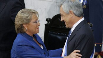 Michelle Bachelet y Sebastian Pinera,