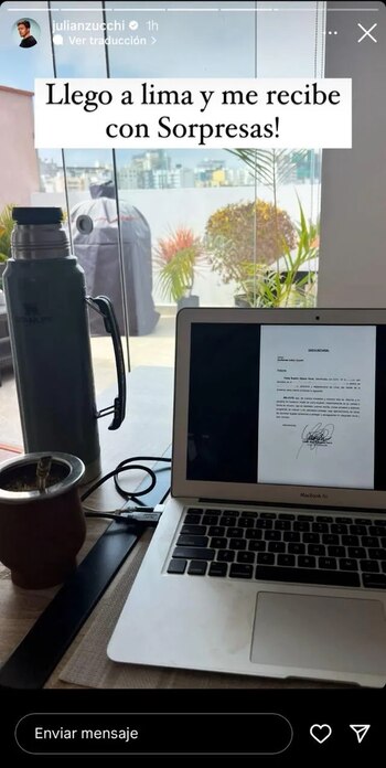 Yiddá Eslava envía carta notarial