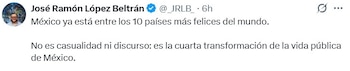 José Ramón López Beltrán difundió