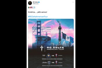 El Celta publicó su gira en sus redes sociales oficiales. (Foto: Captura)