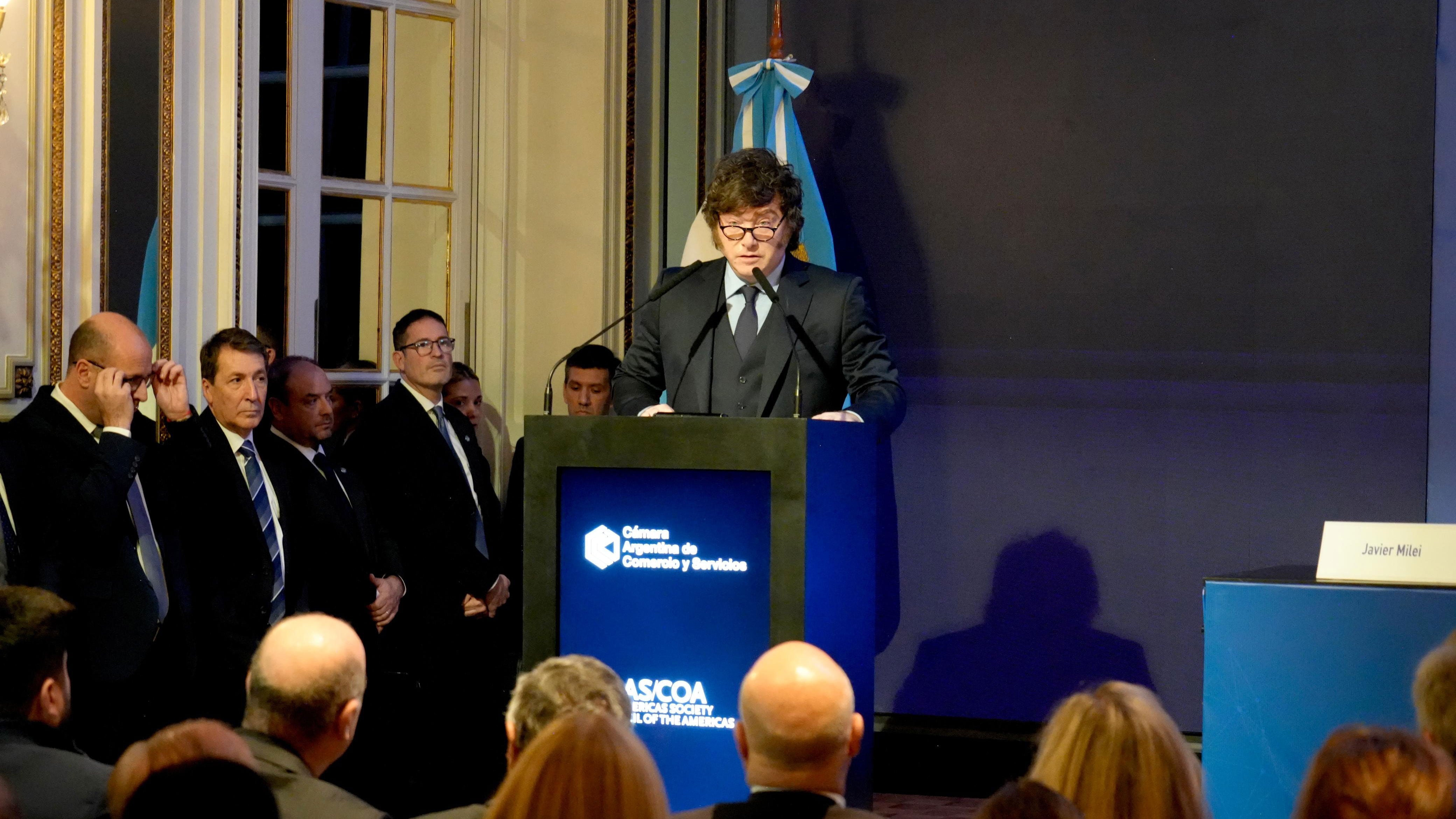 Javier Milei en el Council de las Americas