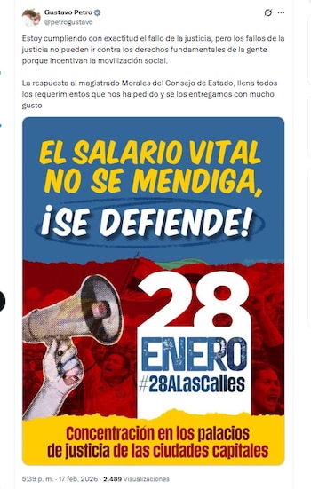 El presidente Gustavo Petro se