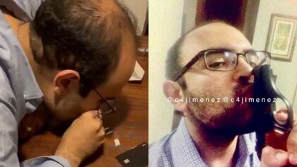 Candidato de Morena y PVEM por una diputación es captado inhalando cocaína y besando una pistola | VIDEO