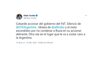 tuits de políticos sobre la invasión de Rusia a Ucrania