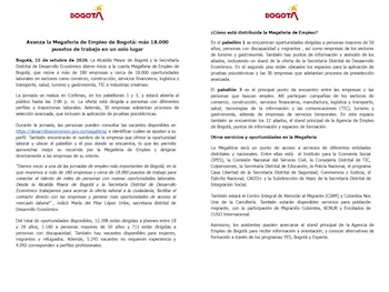 La Agencia de Empleo de Bogotá ofrece orientación y capacitación para fortalecer el perfil de los candidatos - crédito Secretaría de Desarrollo Económico