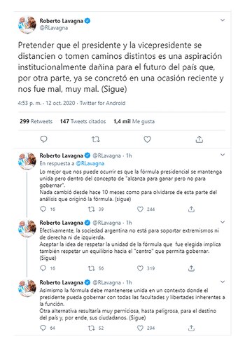 Los mensajes de Roberto Lavagna