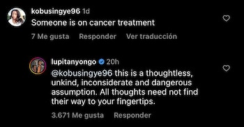 Lupita Nyong'o respondió a las
