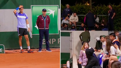 La actitud de un jugador que generó controversia en Roland Garros: le tiró un pelotazo a una fanática y su rival pidió que sea descalificado