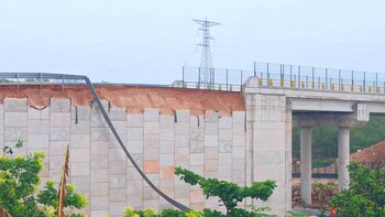 Puente dañado del Tren Maya