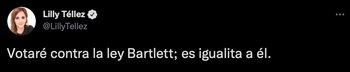 Lilly Téllez aseguró que no