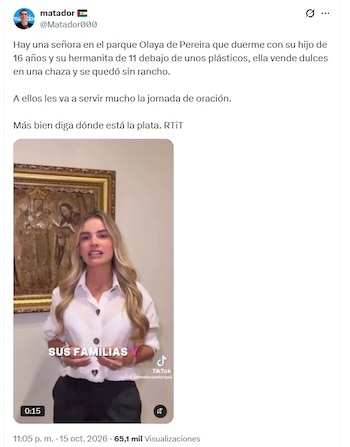 El caricaturista volvió a preguntarle a Ana Lucía Pineda por el destino de las donaciones que recibió su fundación - crédito @Matador000/X