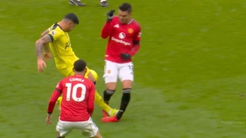 El violento planchazo del Cuti