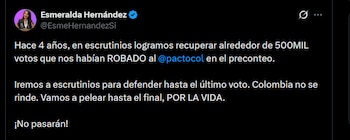 Esmeralda Hernández - crédito @EsmeHernandezSi/X