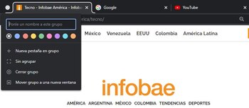 Grupos de pestañas en Chrome