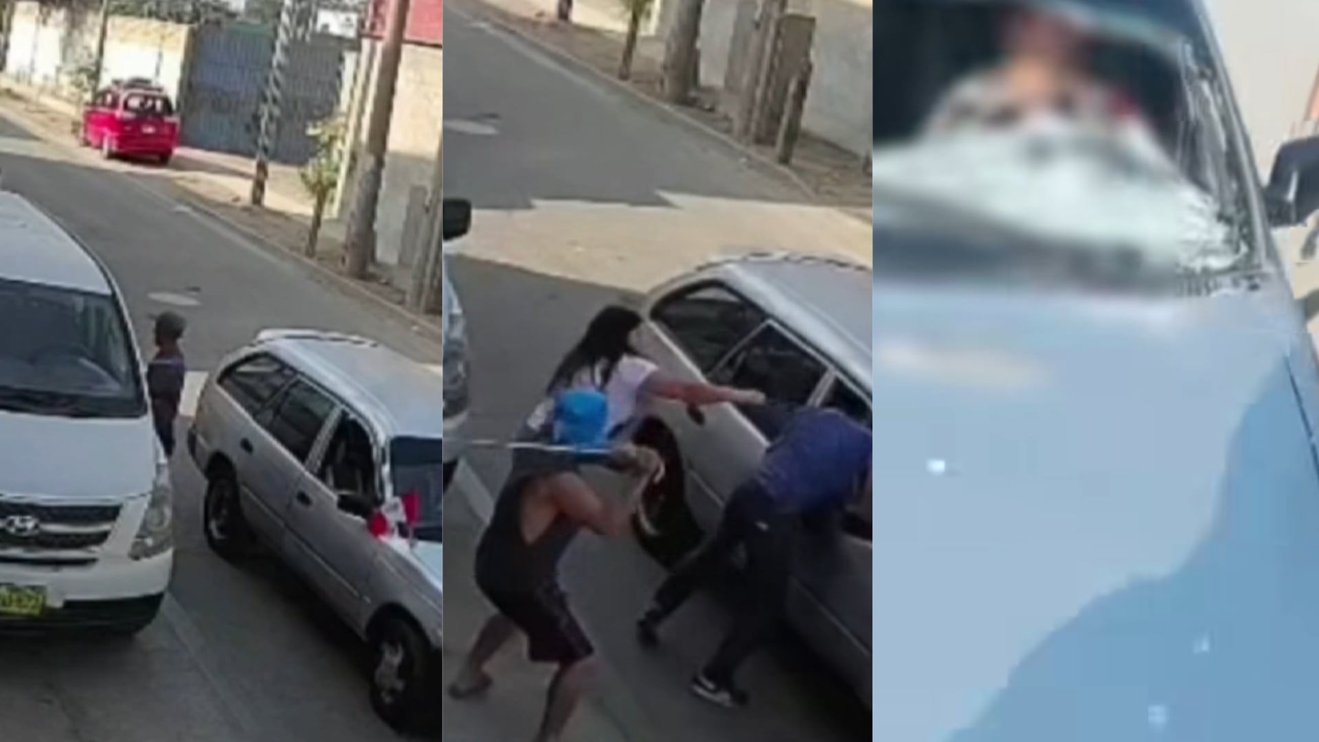 Dos sujetos intentan robar una miniván en Huachipa, escapan en un auto y terminan chocando contra un vehículo de transporte público
