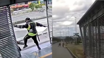 En video: momento exacto en que atacaron al guarda de TransMilenio que murió en estación Terreros, Soacha