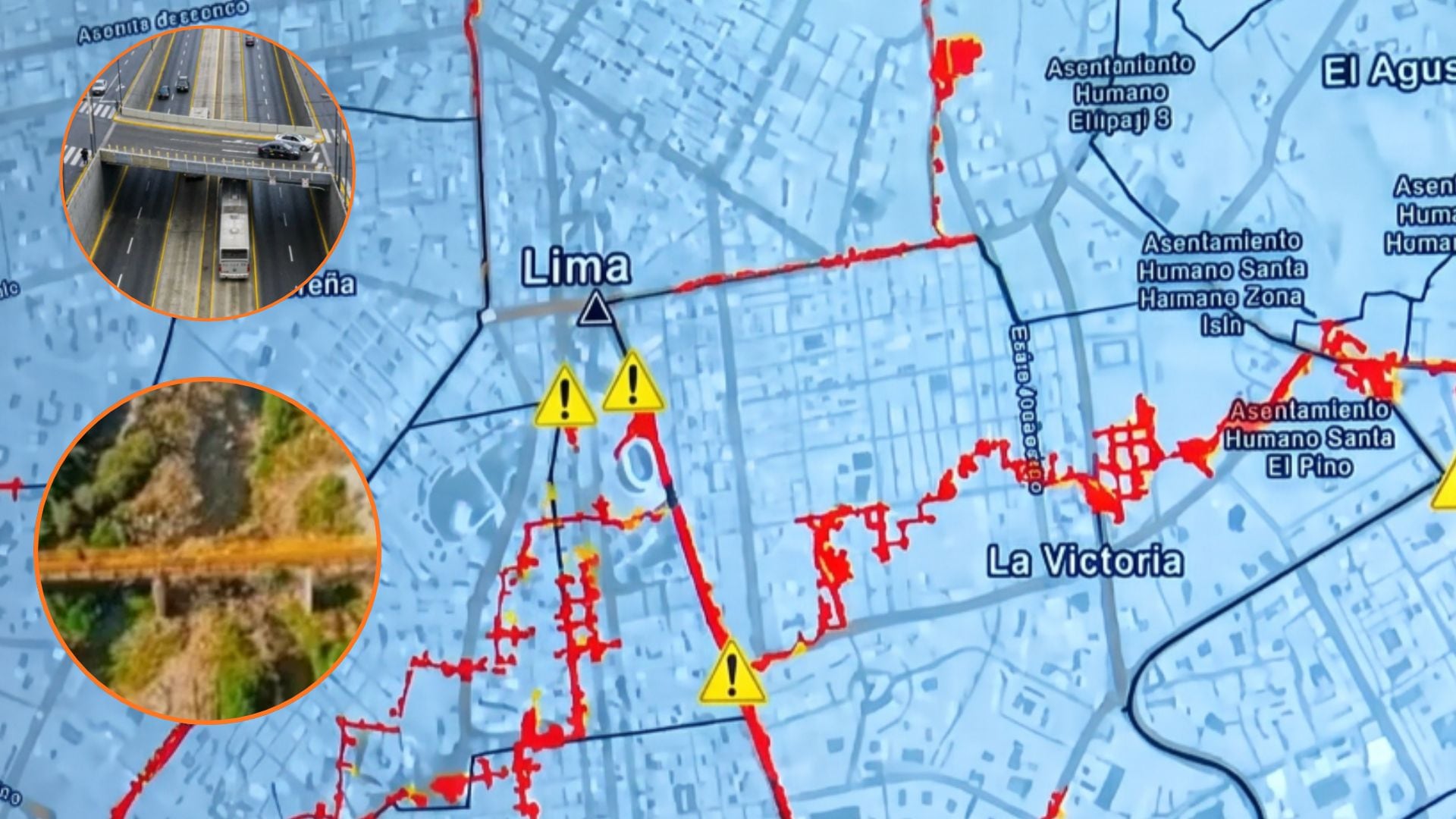 Mapa de avenidas y vías de Lima Metropolitana que terminarían inundadas por el fenómeno El Niño