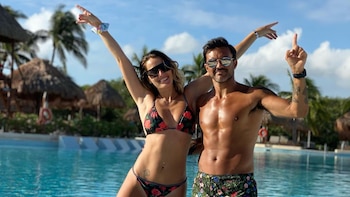 Mica Viciconte y Fabián Cubero