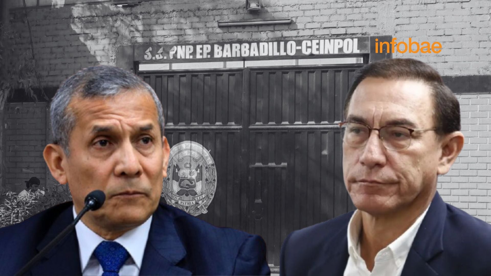 Ollanta Humala y Martín Vizcarra iniciaron acciones tras la filtración de fotografías de requisas en Barbadillo. | Fotocomposición: infobae