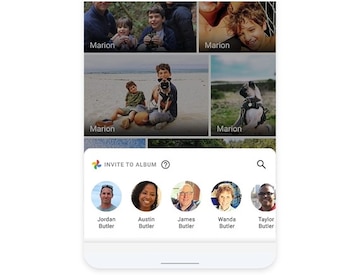 Compartir imágenes usando Google Fotos.