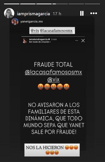 Prisma respaldo a su hermana Alondra en la acusación sobre un posible fraude