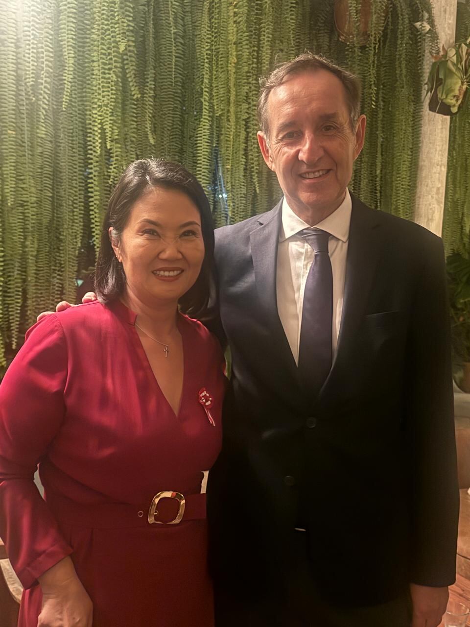Fulvio Pompeo cenó con Keiko Fujimori antes del acto de asunción en Perú