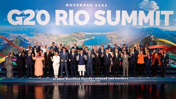 En Río, Milei se había bajado de la foto de familia del G20