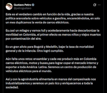 Gustavo Petro - crédito @petrogustavo/X