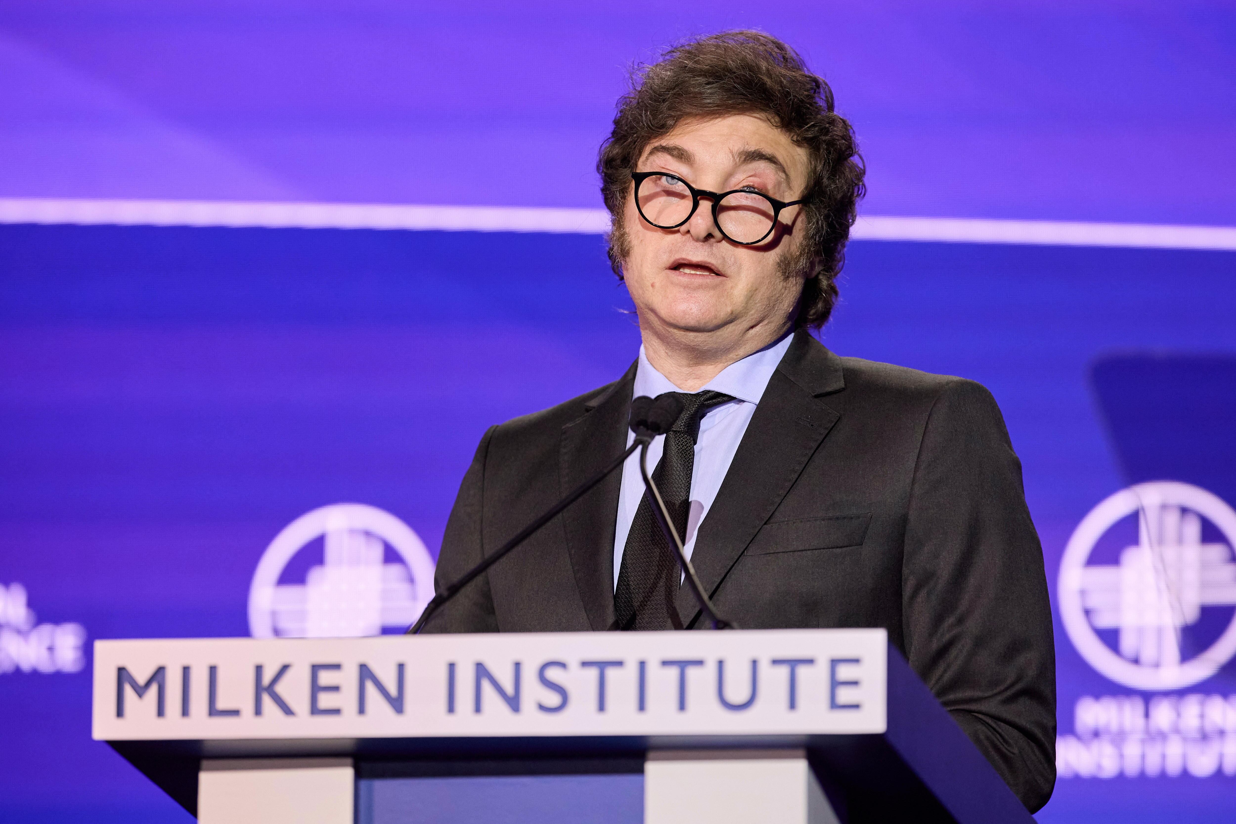 Fotografía de archivo del presidente de Argentina, Javier Milei. EFE/EPA/ALLISON DINNER