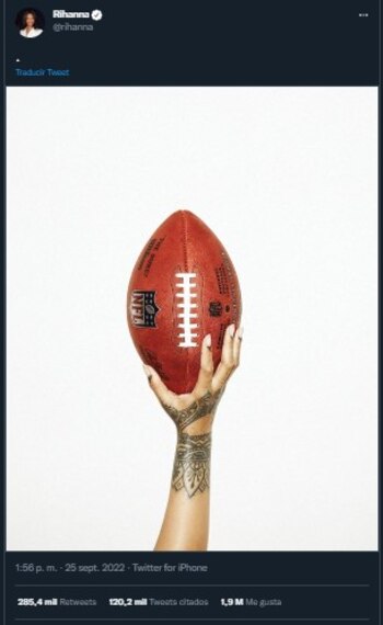 Anuncio de Rihanna en el