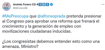 Andrés Forero sobre declaraciones del