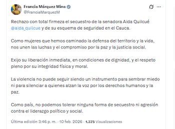 La vicepresidenta Francia Márquez Mina