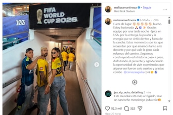Fueron varias las fotos con el famoso, por lo que los comentarios no faltaron en la publicación - crédito Melissa Martínez / Instagram