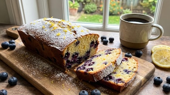 Receta de budín de arándanos y limón, rápida y fácil