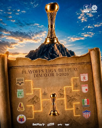 Los cuartos de final de la Liga Betplay 2026-I ya tienen definidos sus cruces y se jugarán entre el 9 y el 14 de mayo en partidos de ida y vuelta - crédito @Dimayor/ X