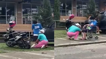 Video: indignación en Bucaramanga por mujer que disfraza a su hija como discapacitada para pedir limosna