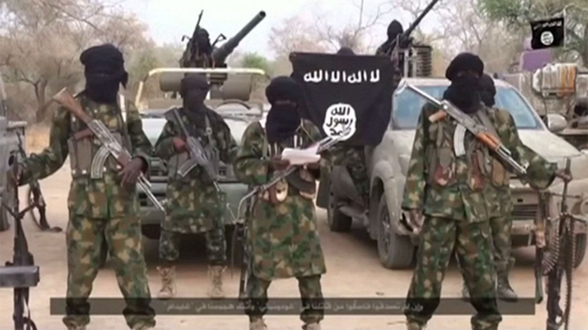 Imagen de archivo de un mensaje del grupo terrorista Boko Haram