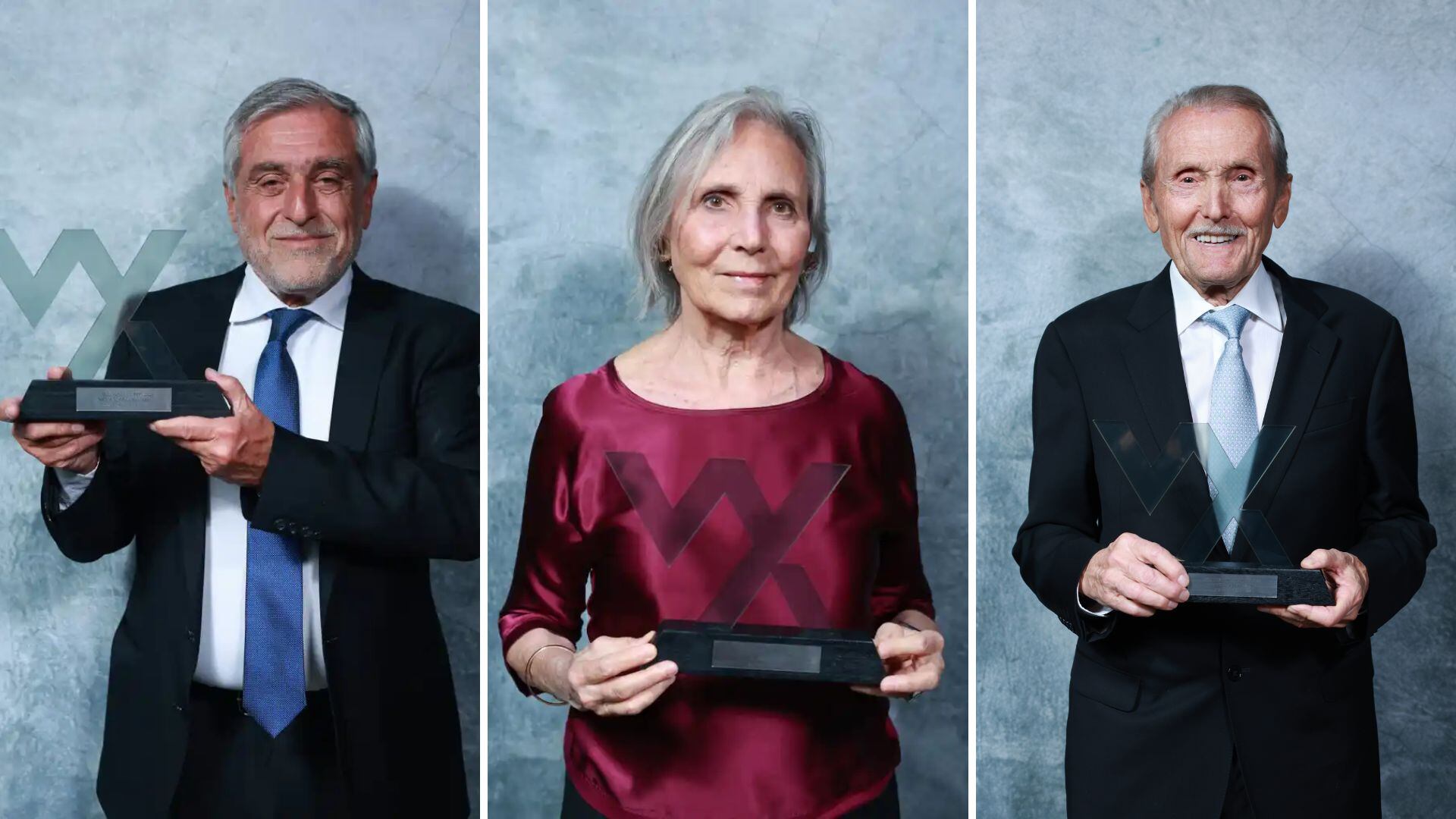Jose Zuccardi recibió el premio Bodega Sustentable del ano, Helena Maza recibió en nombre de Alejandro Vigil por Mejor Enólogo, y el Ing. Alberto Arizu recibió el premio a la Trayectoria por Luigi Bosca